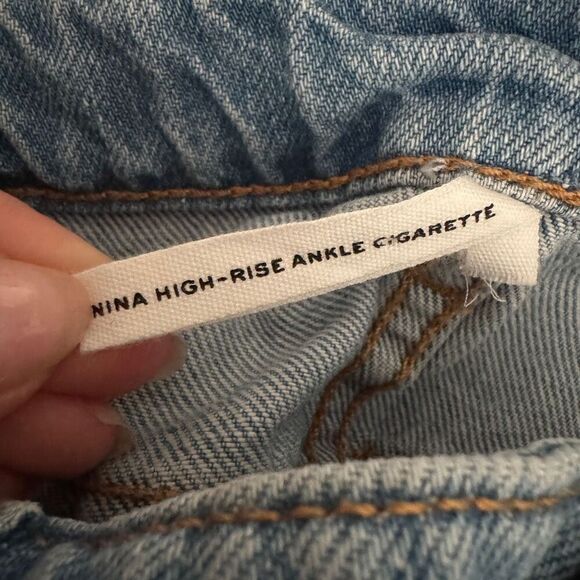 Rag & Bone Nina High-Rise Ankle Cigarette Jean in Tulip 32 - Picture 10 of 11